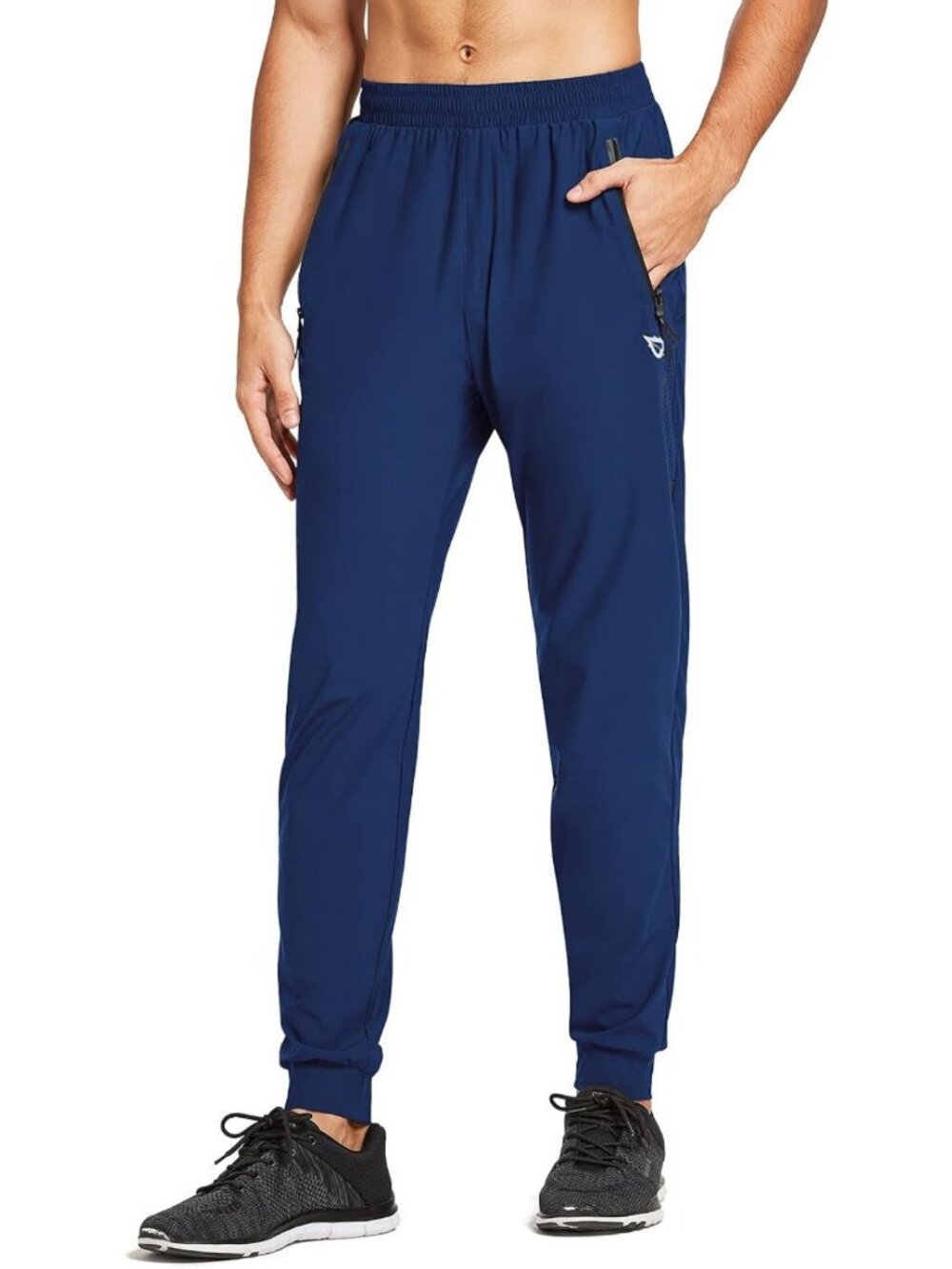 Lightweight Men's Running Joggers with Zipper Pockets - Perfect for Activewear